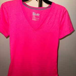 Nike Pink Fitted Short Sleeve Tee